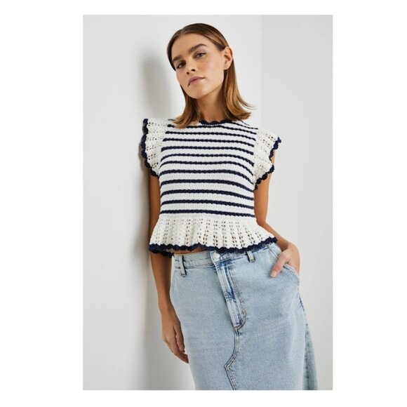 RAILS Coen Crochet Knit Top - Picture 1 of 8
